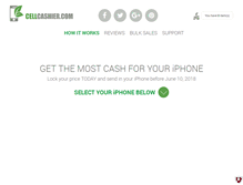 Tablet Screenshot of cellcashier.com